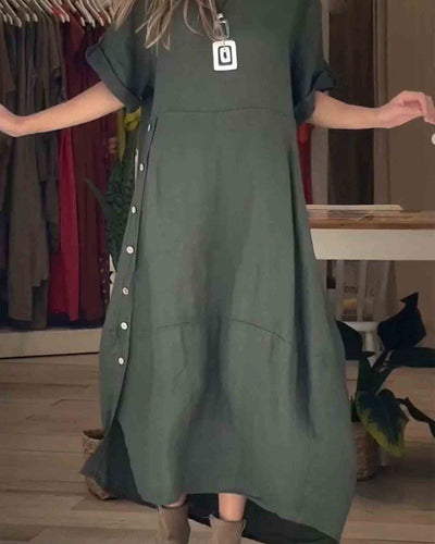 MYLAH - ROBE EN COTON ET LIN