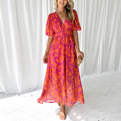 Catherine - Robe longue avec encolure en cœur pour femmes