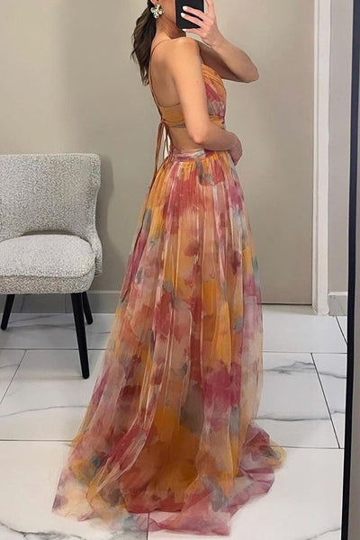 Maxi-robe à imprimé floral