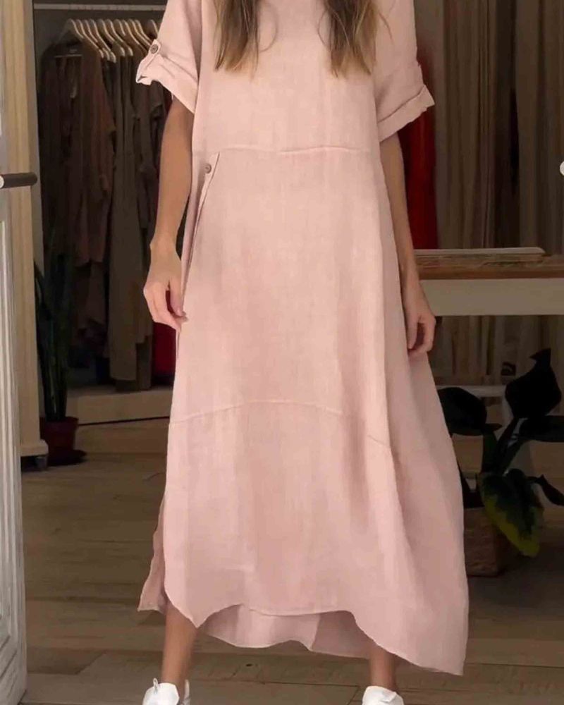 MYLAH - ROBE EN COTON ET LIN