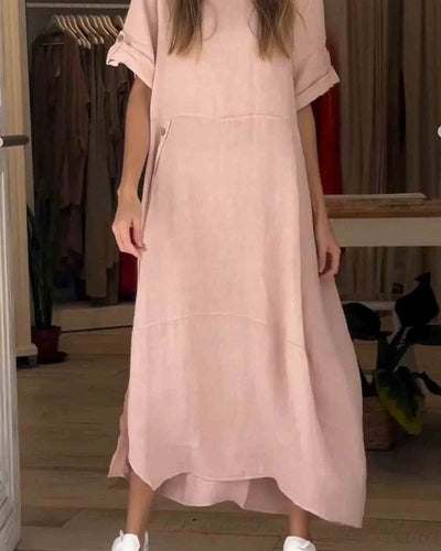 MYLAH - ROBE EN COTON ET LIN