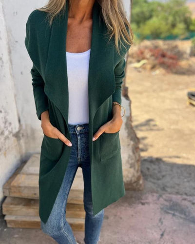 EIGONA - VESTE CARDIGAN DÉCONTRACTÉE À REVERS
