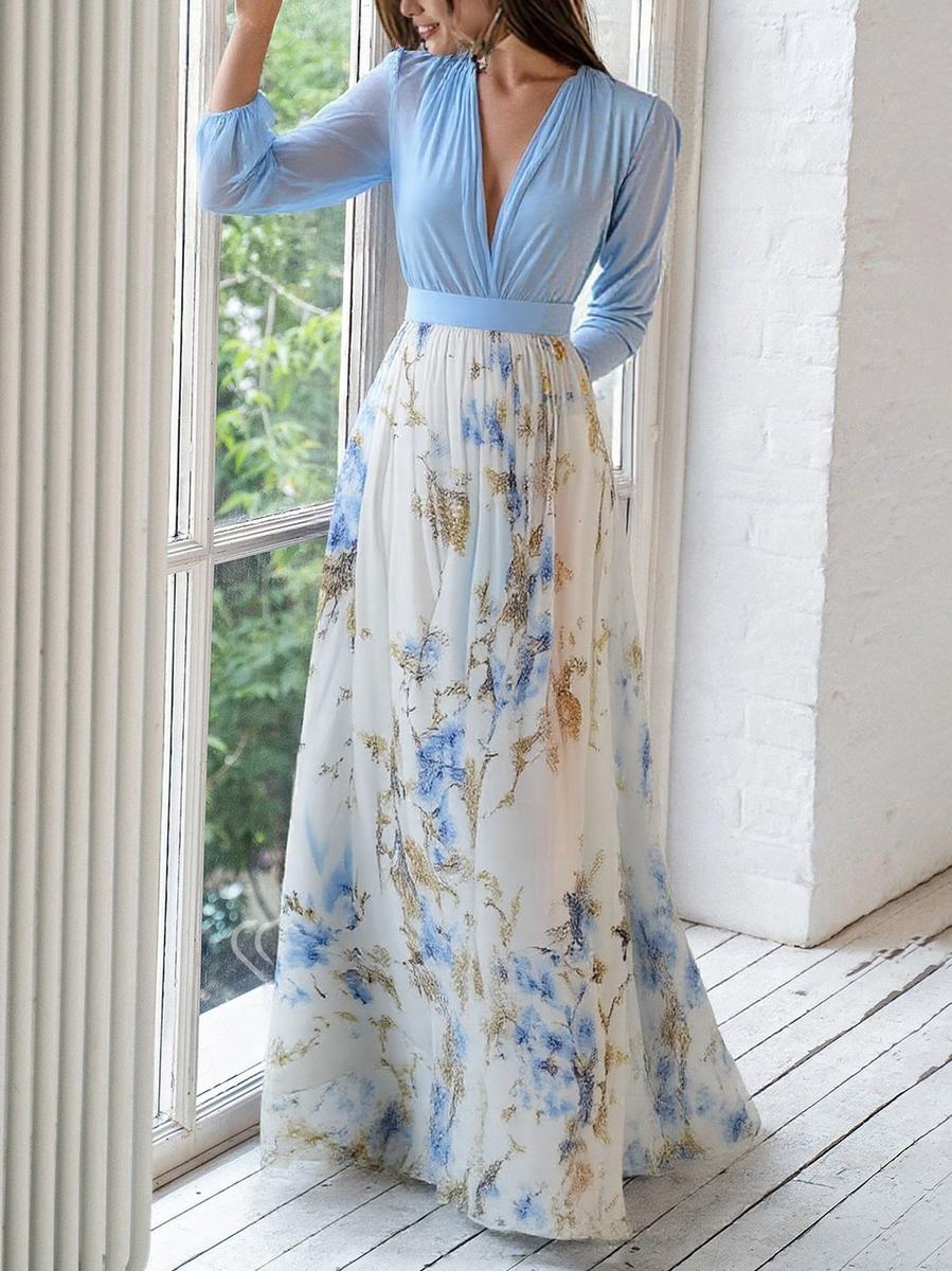 Lucía | Élégant Robe Maxi avec Imprimé Floral