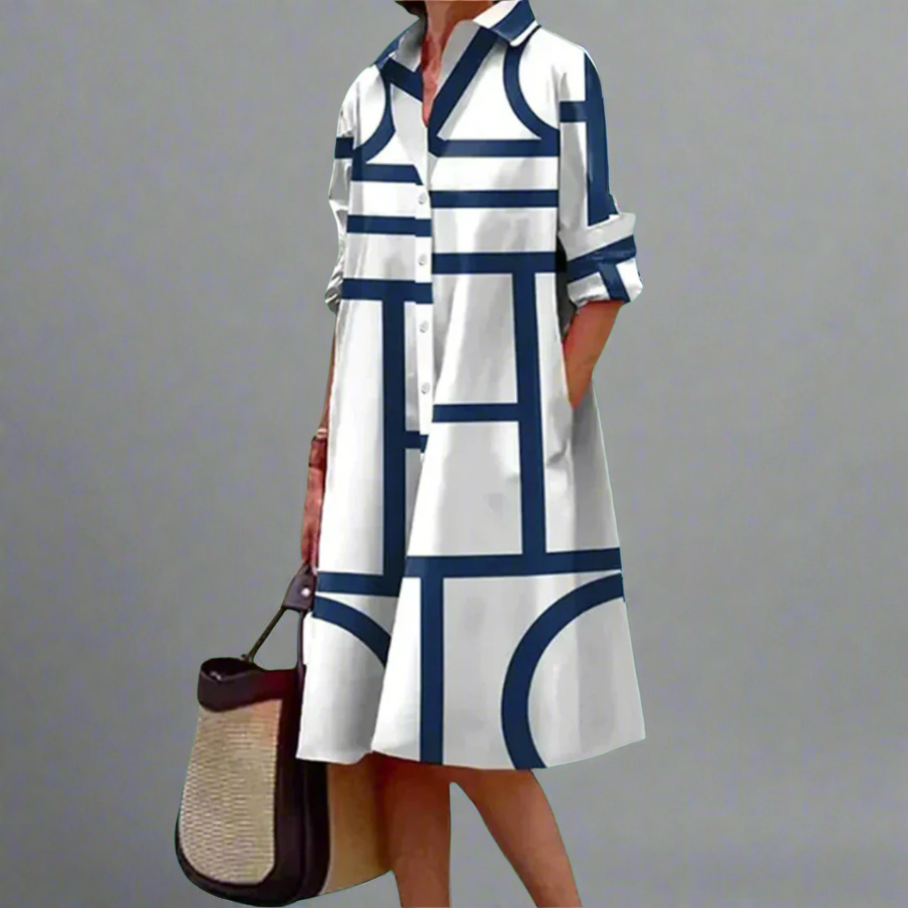 Cosima - Robe midi bleue
