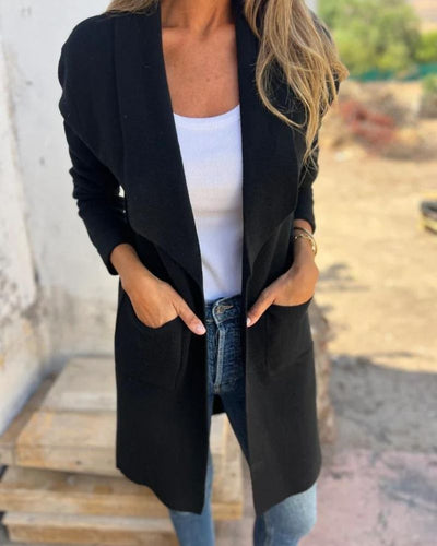 EIGONA - VESTE CARDIGAN DÉCONTRACTÉE À REVERS