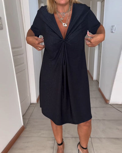 Talia™ |  Robe à col en V torsadé
