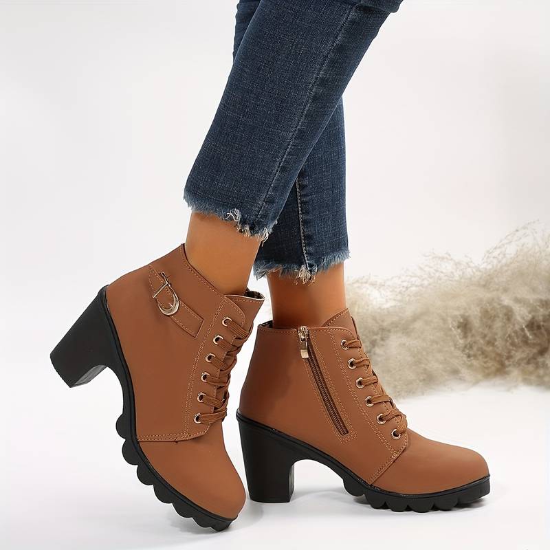 Lana | Bottes Lacets Pour Femme | Talons