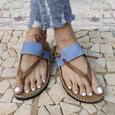 Isa - Sandales bleues à enfiler pour femmes pour un confort ultime
