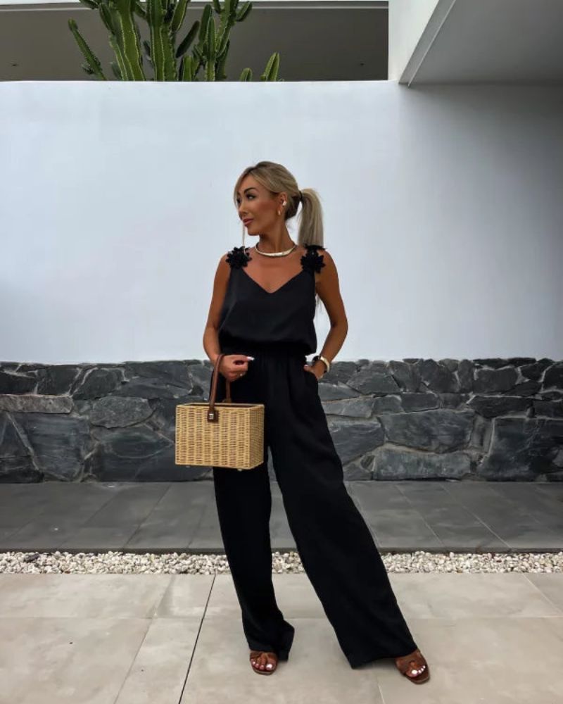 BARENI - COMBINAISON BOHO À MOTIFS FLORAUX
