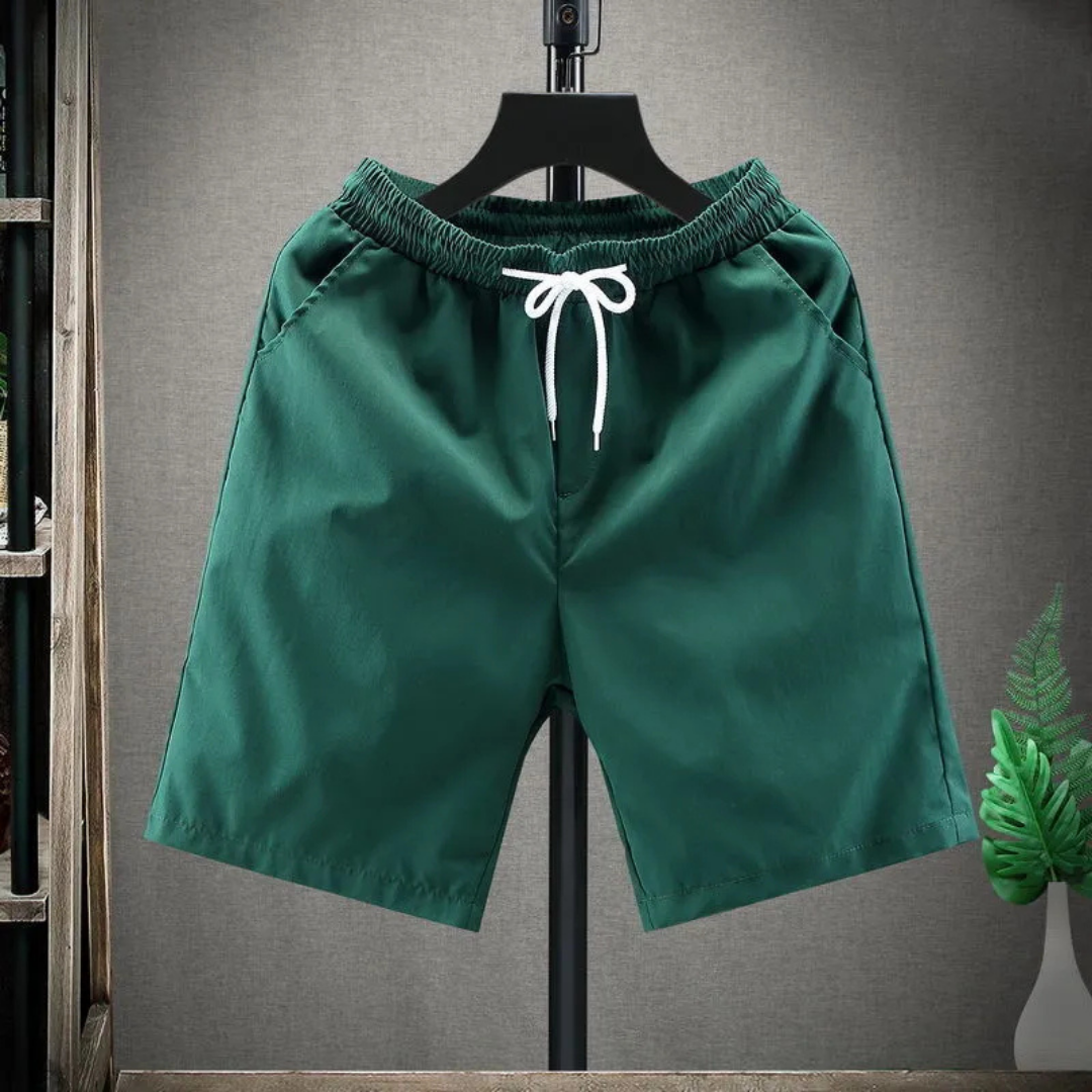 Short décontracté homme – Coupe ample – Tissu respirant – Cordon ajustable – Poches côtés