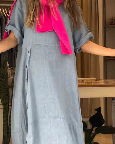 MYLAH - ROBE EN COTON ET LIN