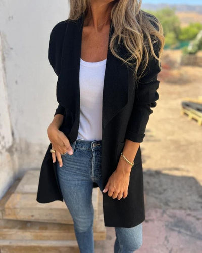 EIGONA - VESTE CARDIGAN DÉCONTRACTÉE À REVERS