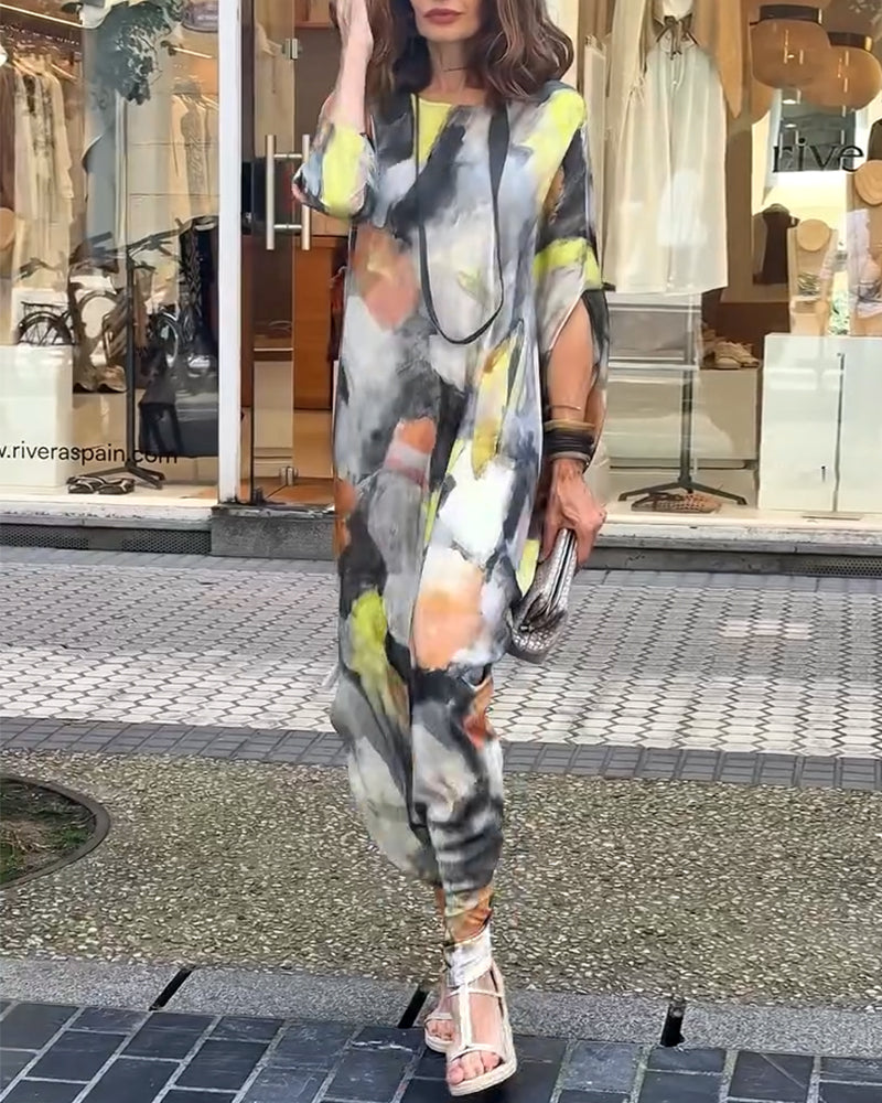 Robe de mode de rue tempérament imprimé