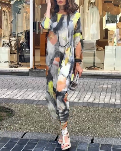Robe de mode de rue tempérament imprimé