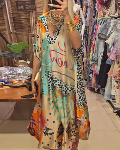 LUCIRA – ROBE DÉCONTRACTÉE À IMPRIMÉ LÉOPARD COLORÉ
