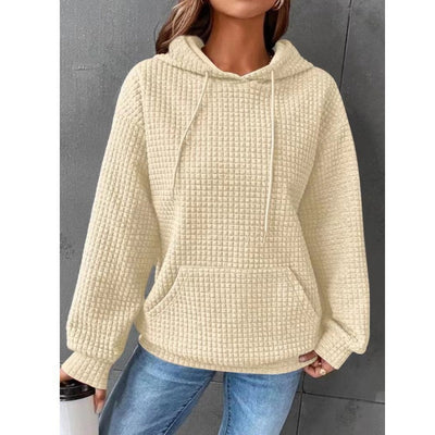 Sweat à Capuche Texturé | Confort Quotidien | Design Quadrillé