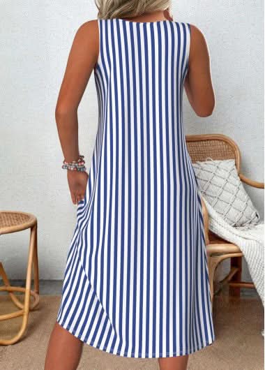 Morgane | Robe d'été sans manches à rayures