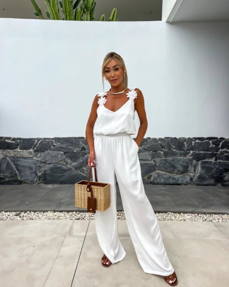 BARENI - COMBINAISON BOHO À MOTIFS FLORAUX