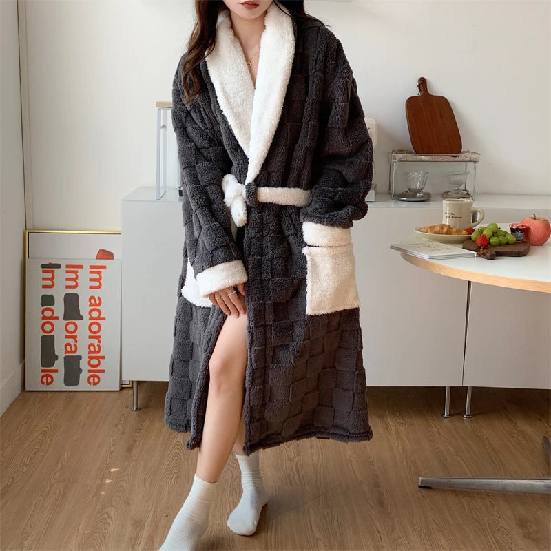 Louisa - Peignoir d'automne en flanelle élégant et confortable pour femmes