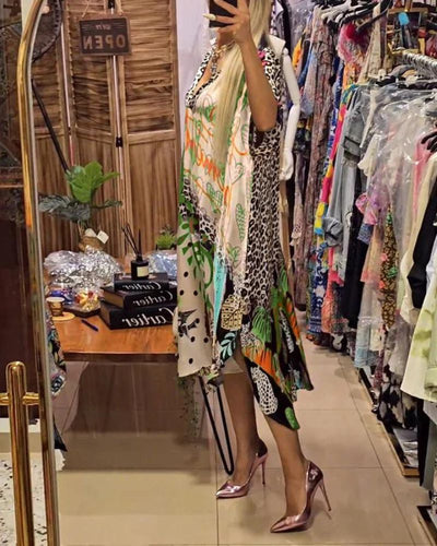 LUCIRA – ROBE DÉCONTRACTÉE À IMPRIMÉ LÉOPARD COLORÉ