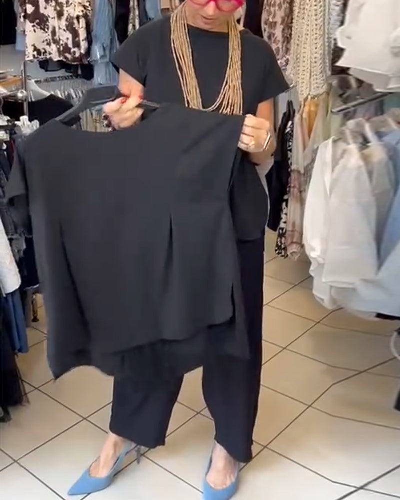 Blouse Décontractée Street Couleur Unie
