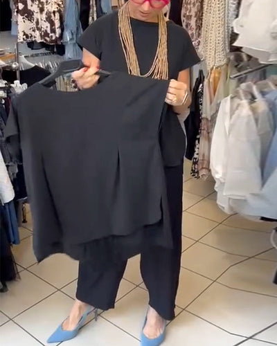 Blouse Décontractée Street Couleur Unie