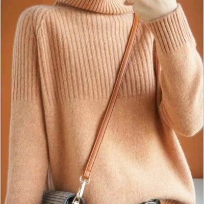 Ashlea | Pull col roulé doux et chic pour femmes