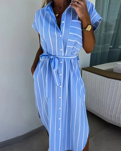 Robe Rayée Mode Rue