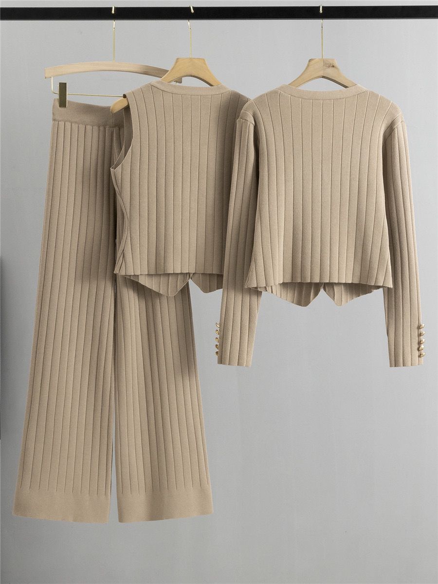 Erika™ - Élégant ensemble de gilet en tricot avec cardigan et pantalon