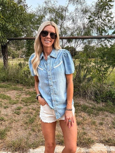 Chemise boutonnée Western