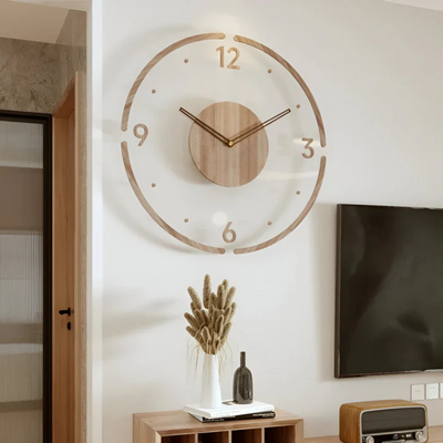 Nock - Grande horloge murale de salon en acrylique et bois