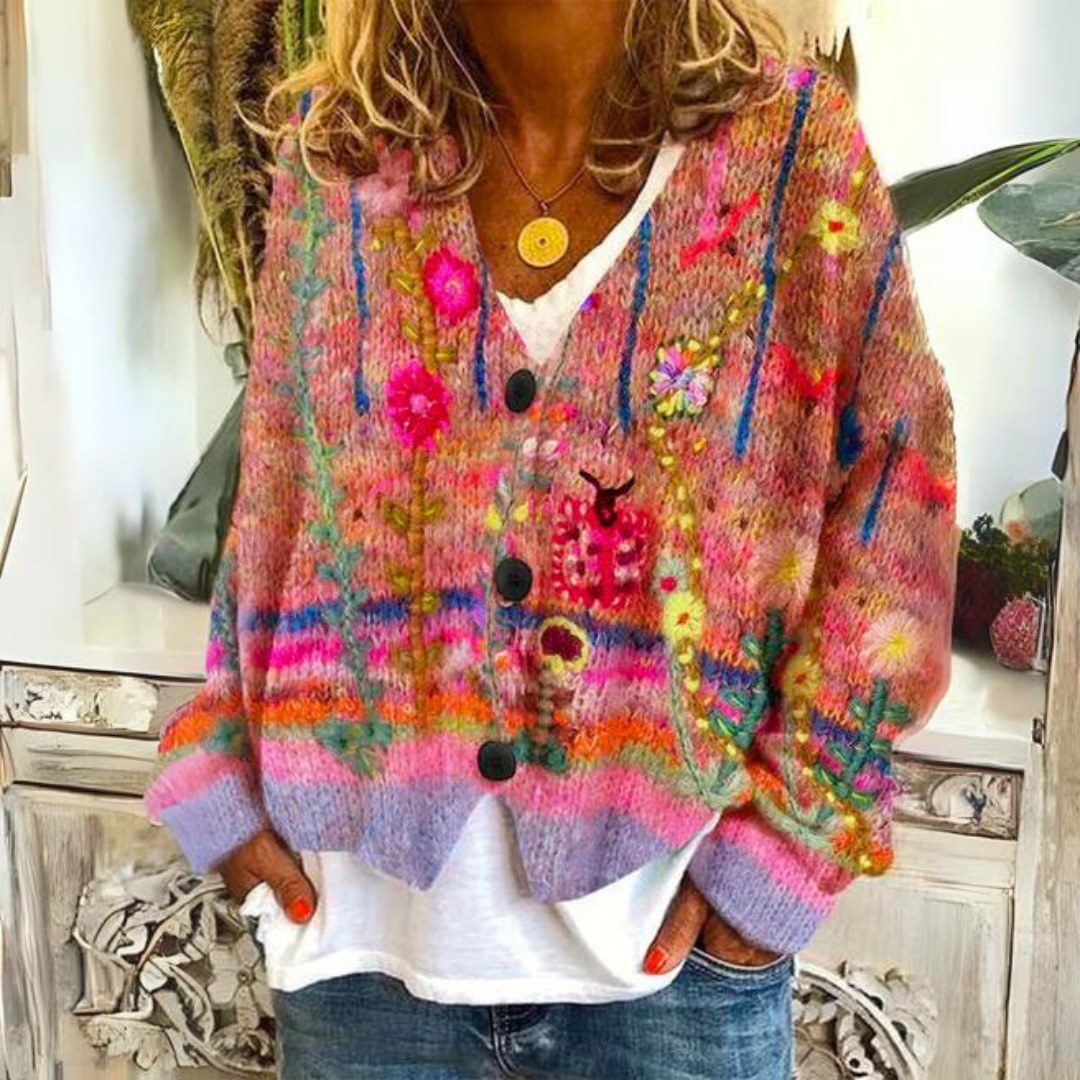 Leilani | Cardigan brodé de qualité supérieure