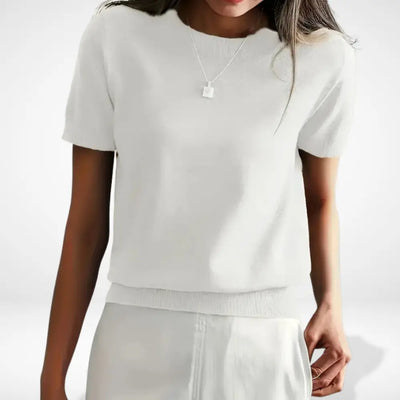 T-shirt à col rond coupe ajustée pour Femmes – Mitchell