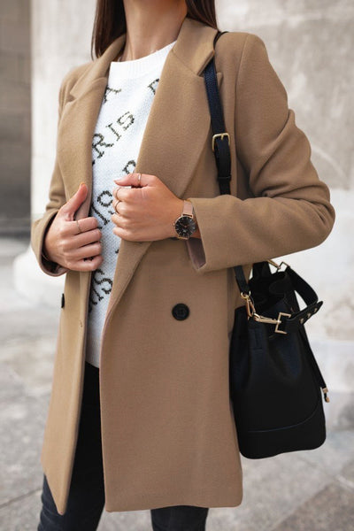 Manteau Classique | Laine Mélangée | Ligne Structurée