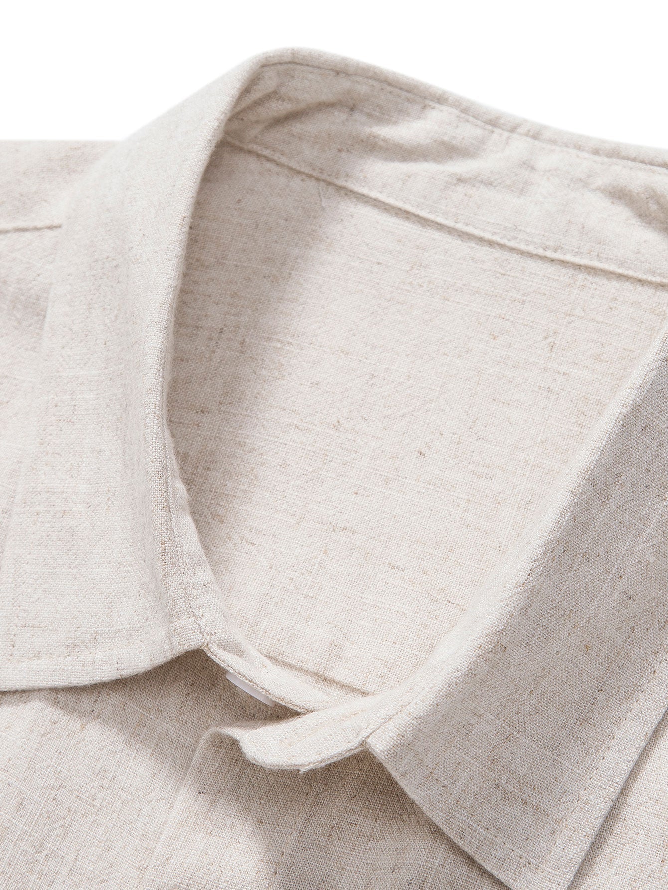 Chemise boutonnée en mélange de lin et rayonne et pantalon droit en lin