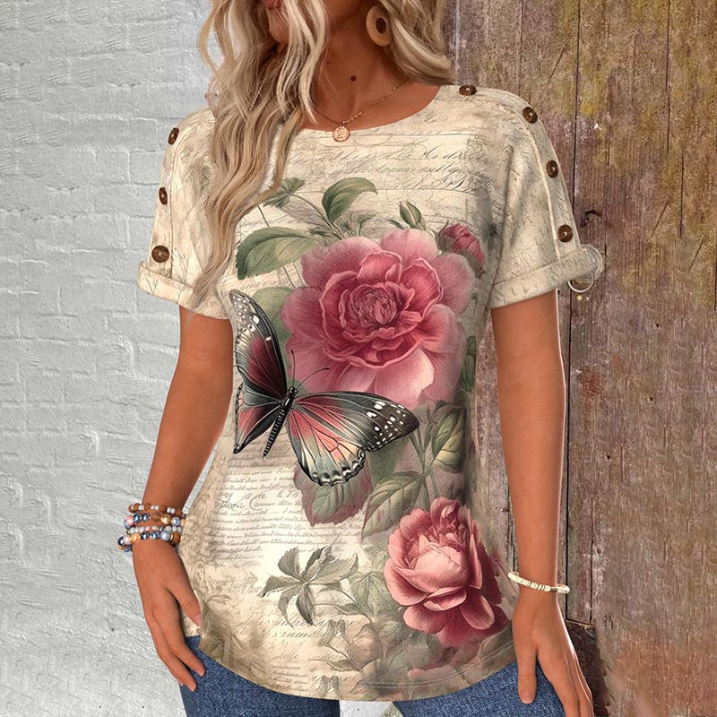 Blouse d'été "Fête de jardin" – Chaleureuse & stylée