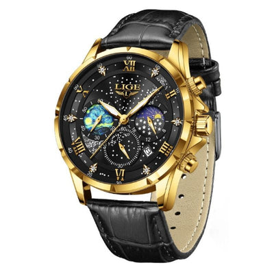Montre Élégante à Phase de Lune