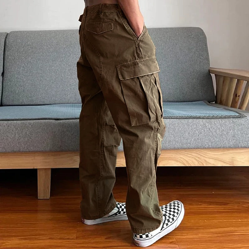 Pantalon cargo ample et résistant