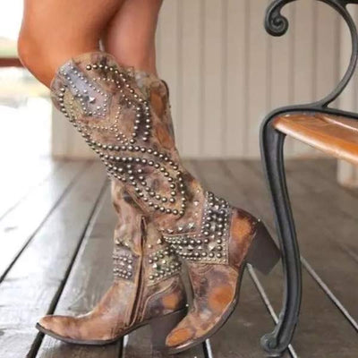 Gabrielle | Bottes Hautes Pour Femme | Mollets Larges