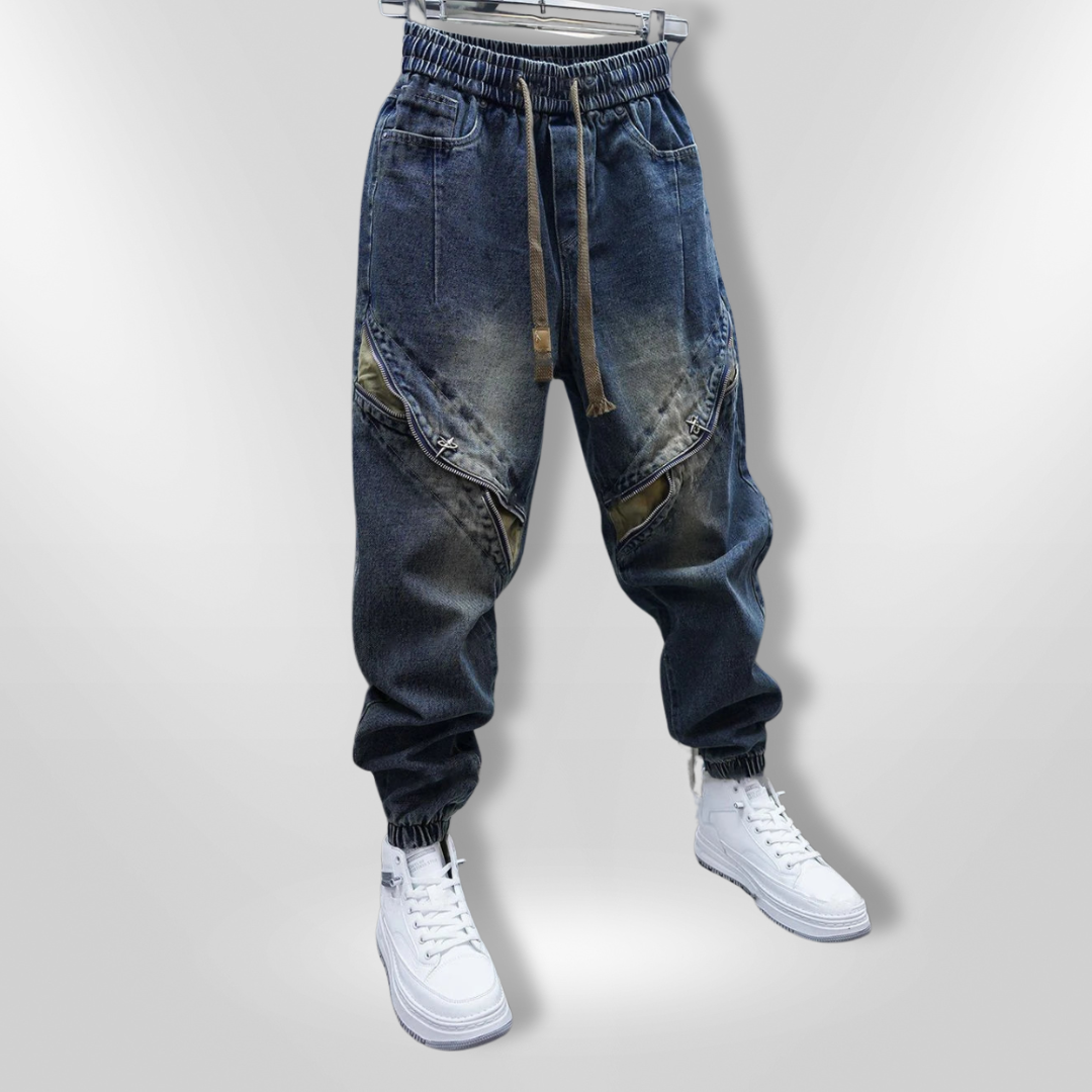 JESSE | Pantalon Baggy Denim avec Ceinture