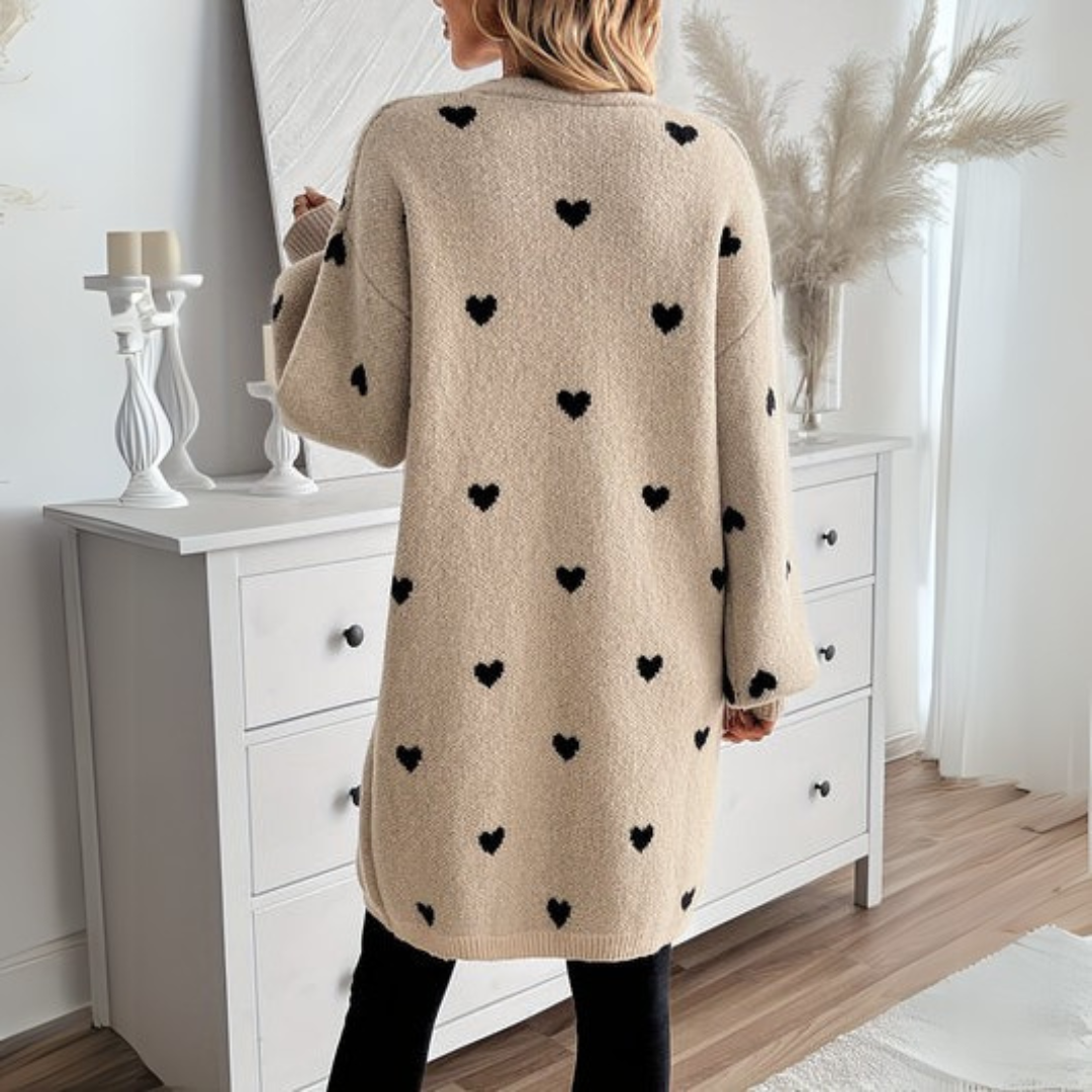 Julia | Cardigan à motif cœur