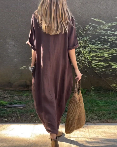 NEREAM - ROBE DÉCONTRACTÉE EN COTON ET LIN