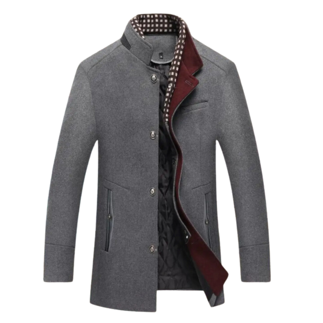 JESKO | Hommes Manteau Slim Fit Manteau à col châle