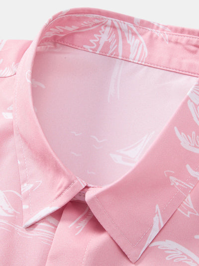 Ensemble Tropical : Chemise Palmiers & Short de Bain à Cordon