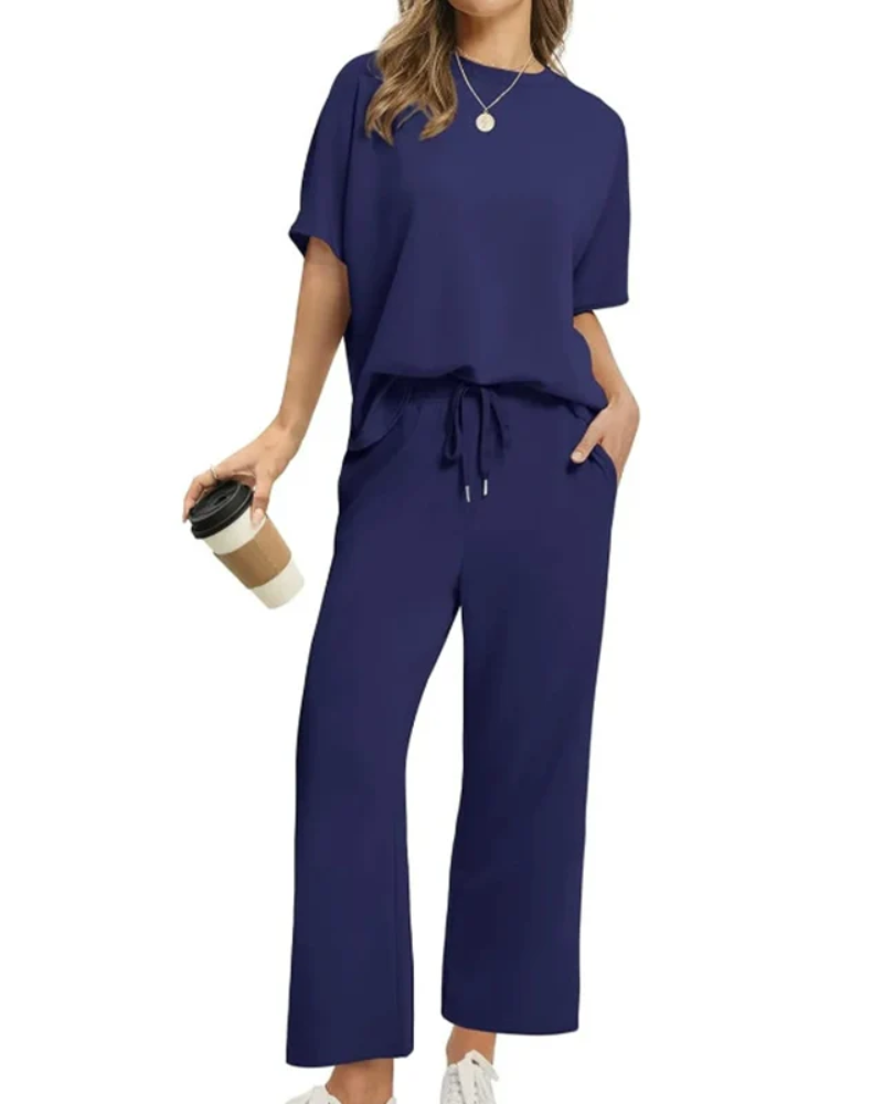 ASANARE - Ensemble décontracté doux avec haut et pantalon
