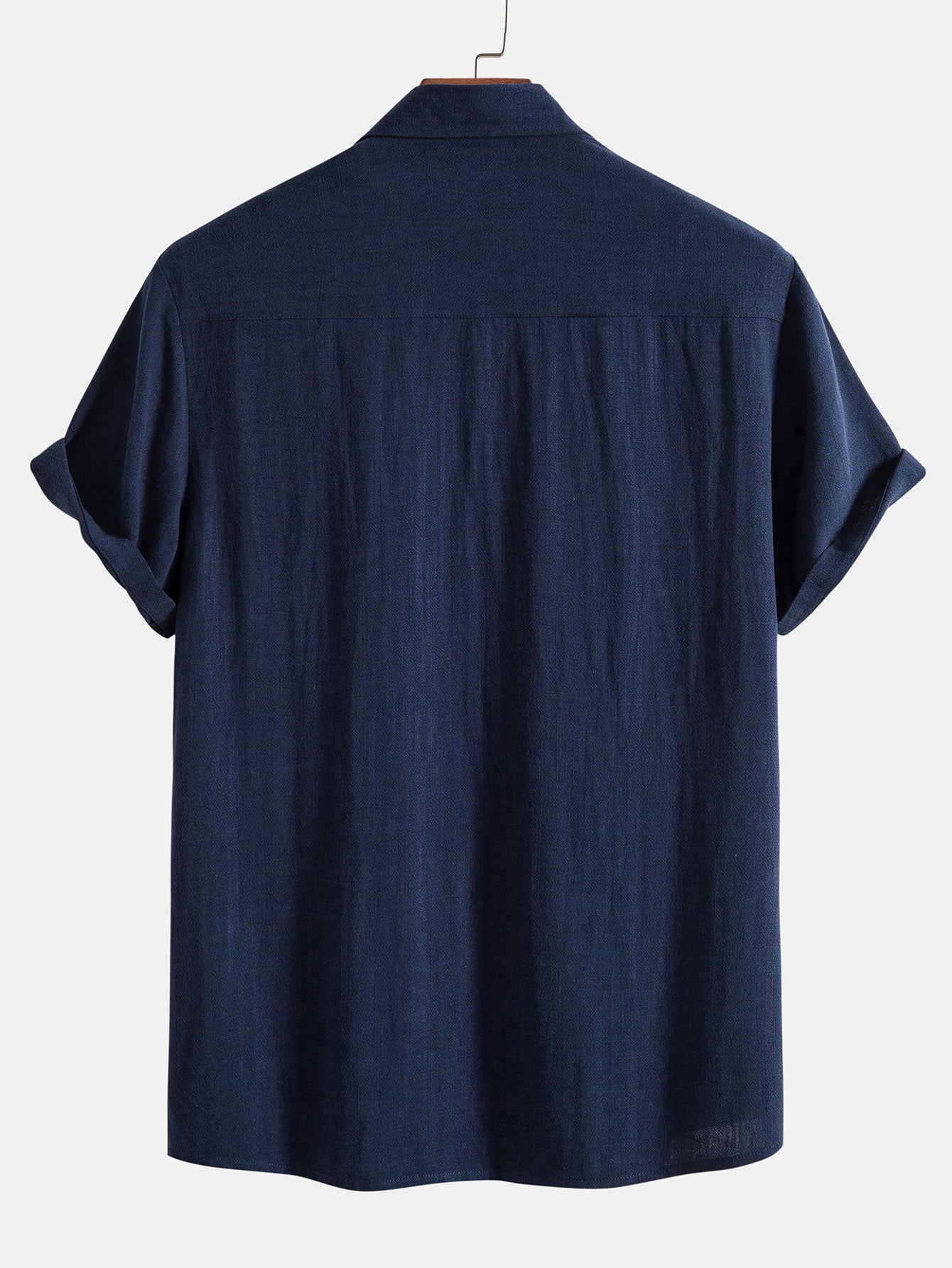 Chemise boutonnée en mélange de lin et rayonne et pantalon droit en lin