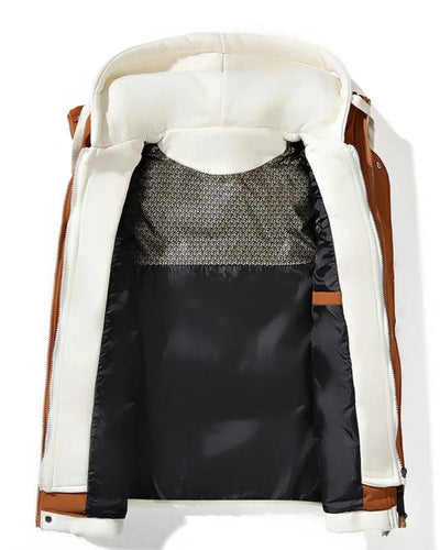 VELORA - GILET POUDRÉ EN SOFT SHELL À CAPUCHE
