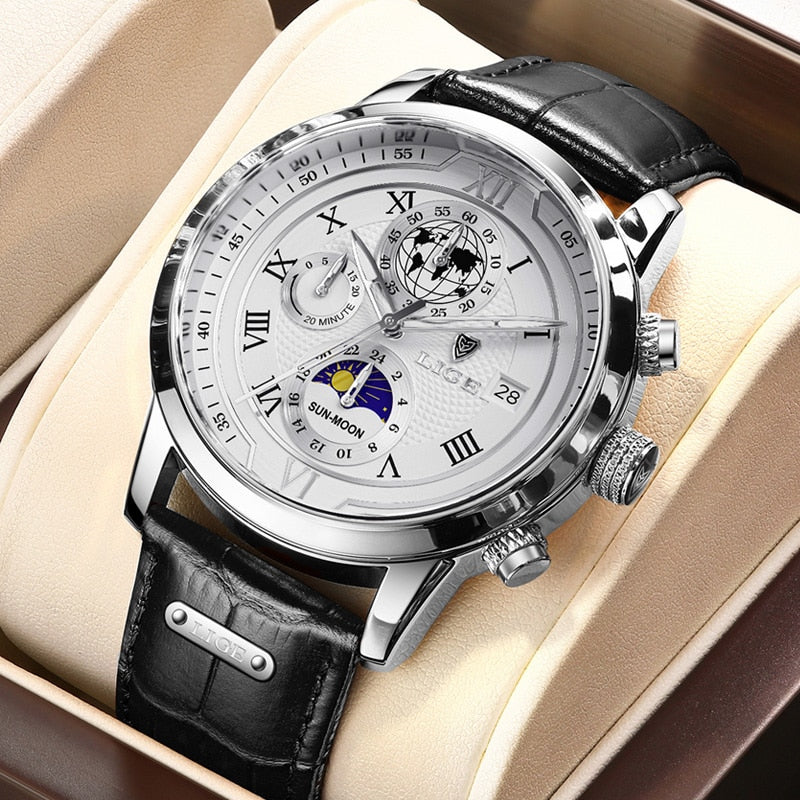 Montre Chronographe Premium en Cuir