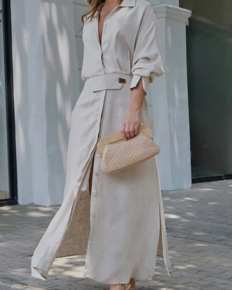 MELEIA – ROBE MAXI EN COTON ET LIN