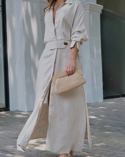 MELEIA – ROBE MAXI EN COTON ET LIN